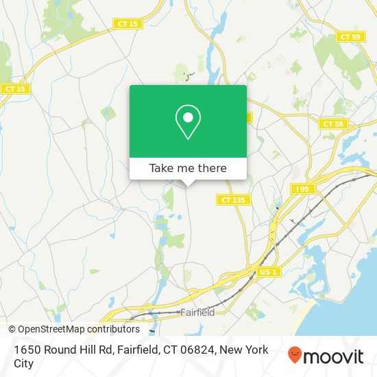 1650 Round Hill Rd, Fairfield, CT 06824 map