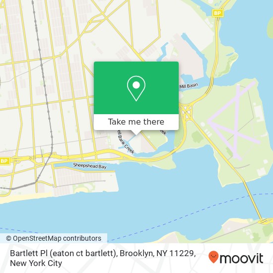 Mapa de Bartlett Pl (eaton ct bartlett), Brooklyn, NY 11229