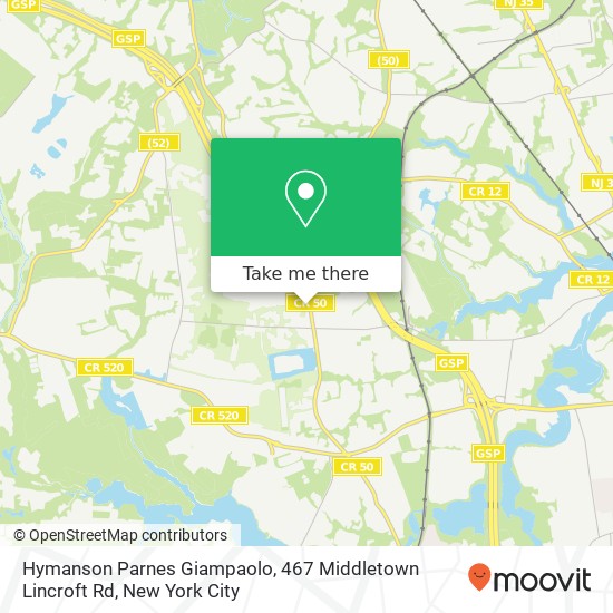 Hymanson Parnes Giampaolo, 467 Middletown Lincroft Rd map