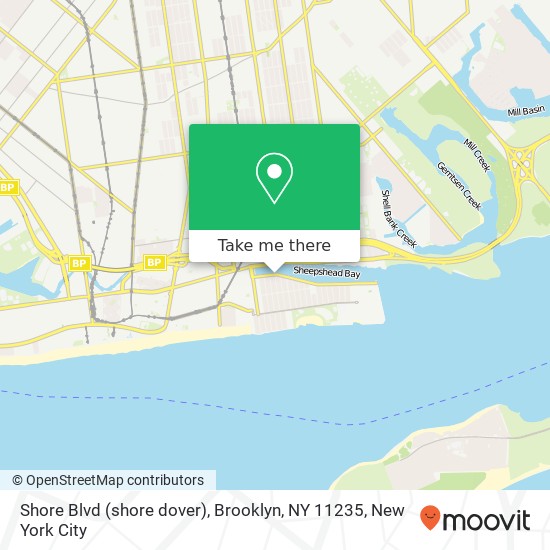 Mapa de Shore Blvd (shore dover), Brooklyn, NY 11235