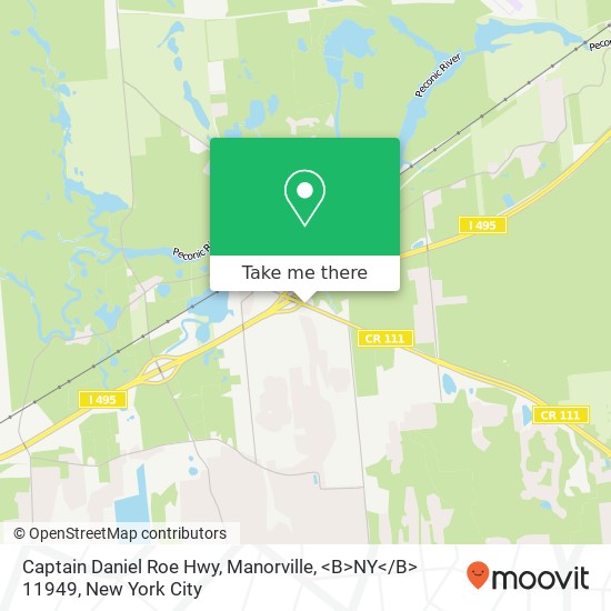 Captain Daniel Roe Hwy, Manorville, <B>NY< / B> 11949 map