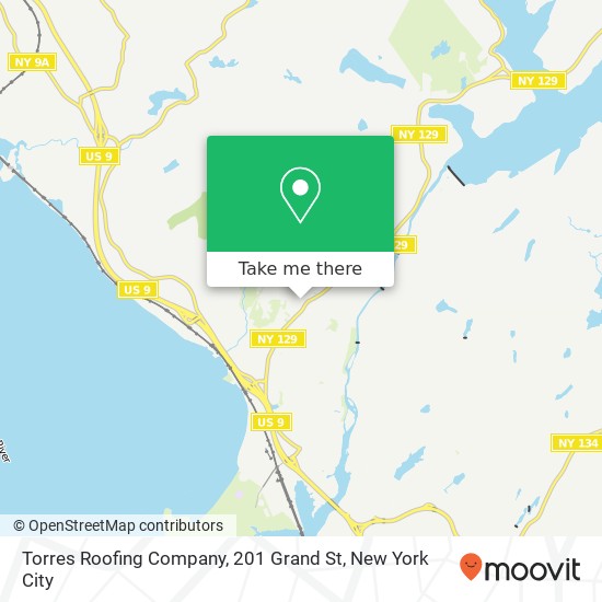 Mapa de Torres Roofing Company, 201 Grand St