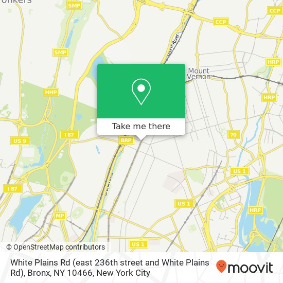 Mapa de White Plains Rd (east 236th street and White Plains Rd), Bronx, NY 10466