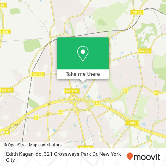 Mapa de Edith Kagan, do, 321 Crossways Park Dr