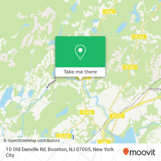 Mapa de 10 Old Denville Rd, Boonton, NJ 07005