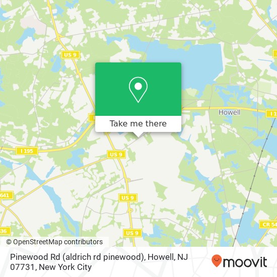 Pinewood Rd (aldrich rd pinewood), Howell, NJ 07731 map