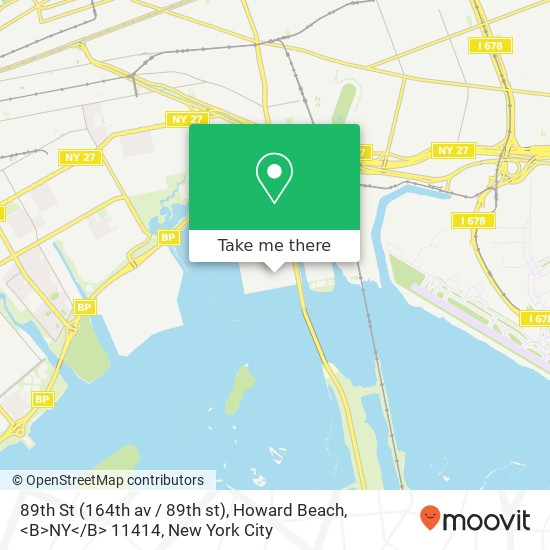 89th St (164th av / 89th st), Howard Beach, <B>NY< / B> 11414 map