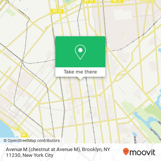 Mapa de Avenue M (chestnut at Avenue M), Brooklyn, NY 11230