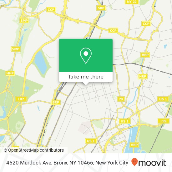 Mapa de 4520 Murdock Ave, Bronx, NY 10466