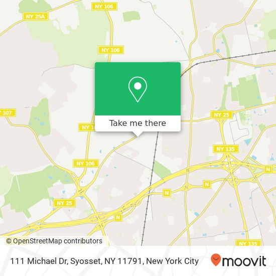Mapa de 111 Michael Dr, Syosset, NY 11791