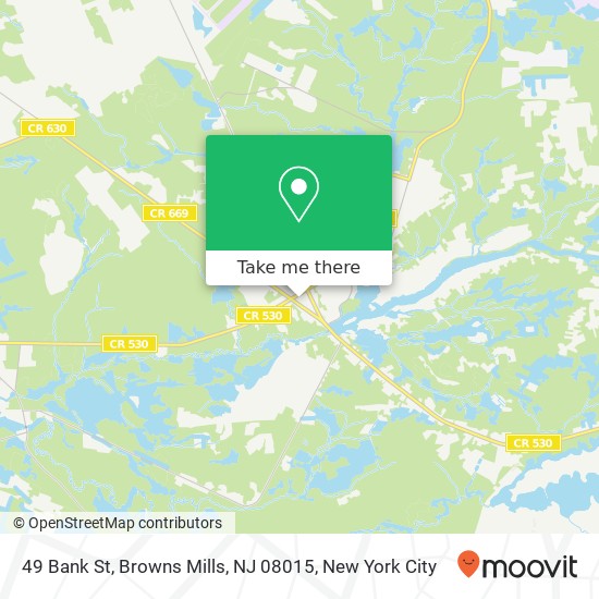 Mapa de 49 Bank St, Browns Mills, NJ 08015