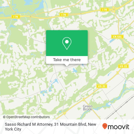 Sasso Richard M Attorney, 31 Mountain Blvd map