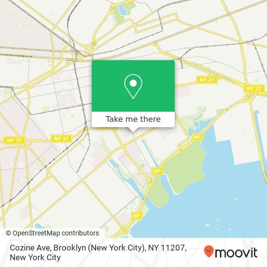 Mapa de Cozine Ave, Brooklyn (New York City), NY 11207