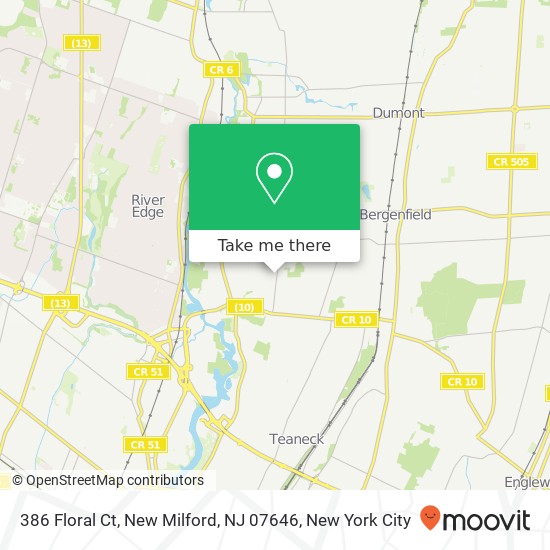 386 Floral Ct, New Milford, NJ 07646 map