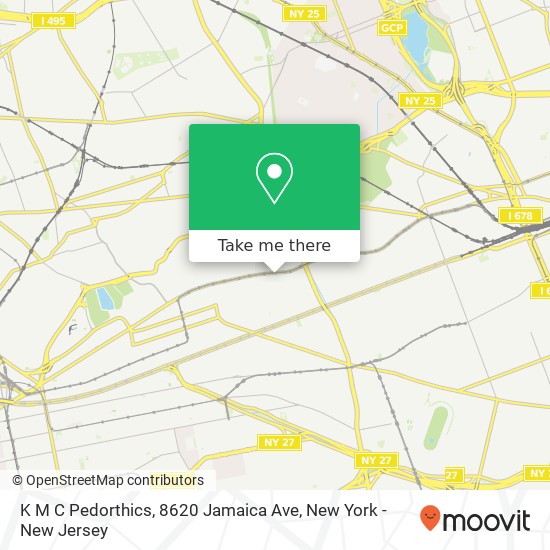 K M C Pedorthics, 8620 Jamaica Ave map