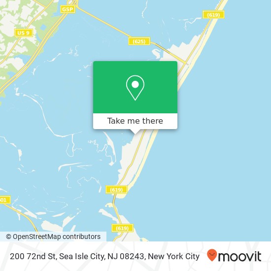 Mapa de 200 72nd St, Sea Isle City, NJ 08243