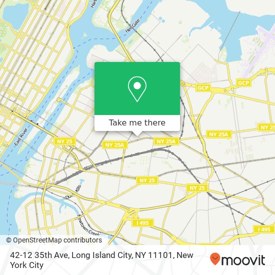 Mapa de 42-12 35th Ave, Long Island City, NY 11101