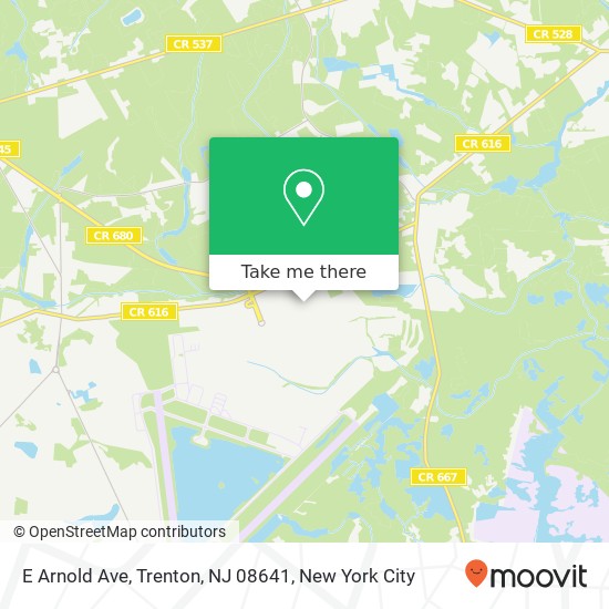 Mapa de E Arnold Ave, Trenton, NJ 08641