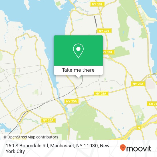 Mapa de 160 S Bourndale Rd, Manhasset, NY 11030