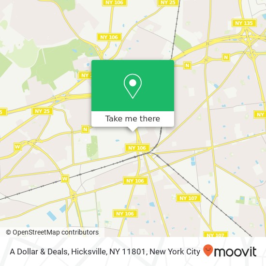 Mapa de A Dollar & Deals, Hicksville, NY 11801