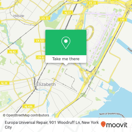 Mapa de Europa Universal Repair, 901 Woodruff Ln