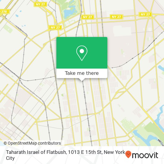 Taharath Israel of Flatbush, 1013 E 15th St map