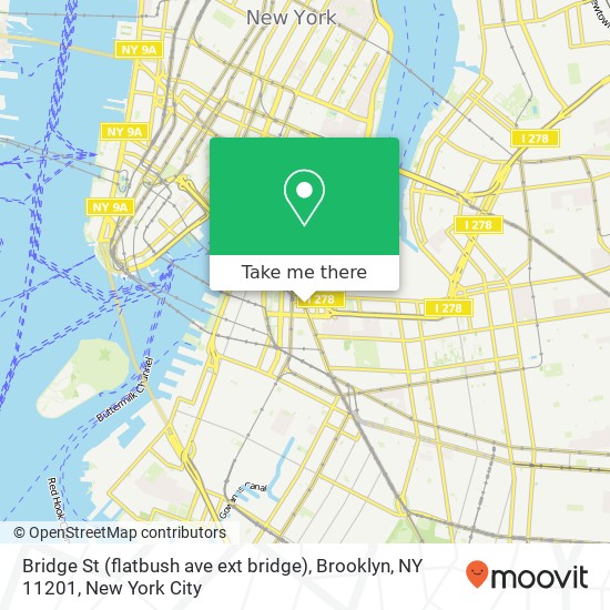 Mapa de Bridge St (flatbush ave ext bridge), Brooklyn, NY 11201