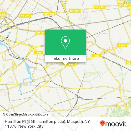 Hamilton Pl (56th hamilton place), Maspeth, NY 11378 map