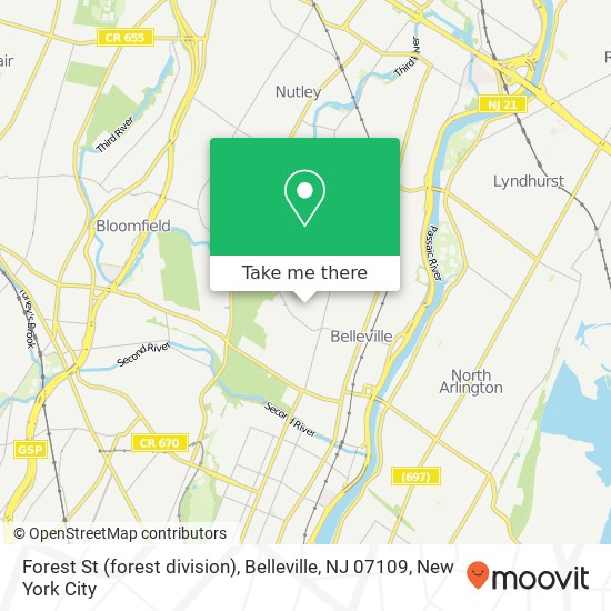 Forest St (forest division), Belleville, NJ 07109 map