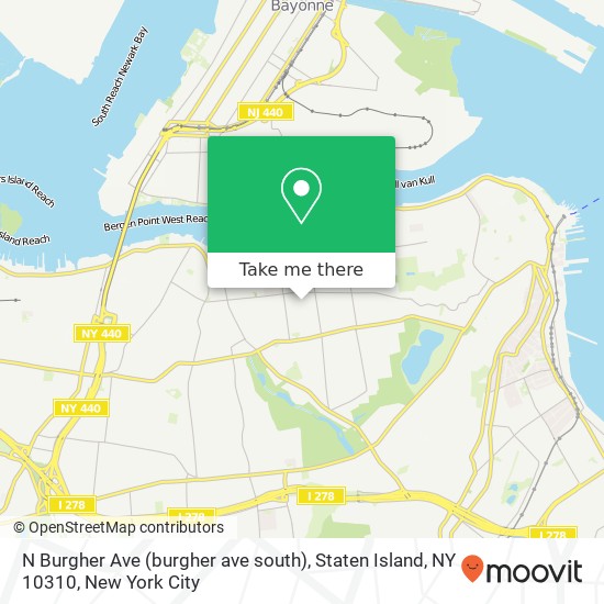 N Burgher Ave (burgher ave south), Staten Island, NY 10310 map