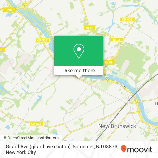 Girard Ave (girard ave easton), Somerset, NJ 08873 map