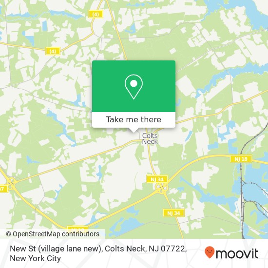 Mapa de New St (village lane new), Colts Neck, NJ 07722