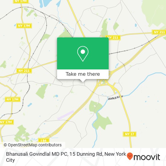 Bhanusali Govindlal MD PC, 15 Dunning Rd map