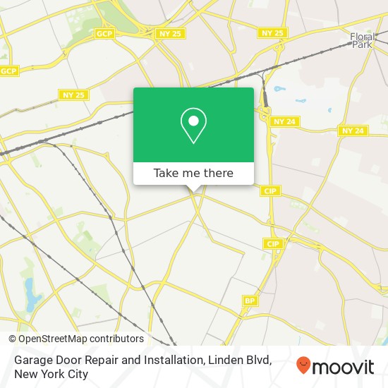 Garage Door Repair and Installation, Linden Blvd map