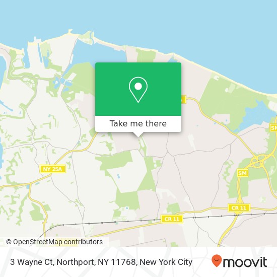 Mapa de 3 Wayne Ct, Northport, NY 11768