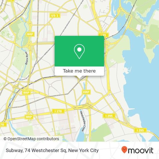 Subway, 74 Westchester Sq map