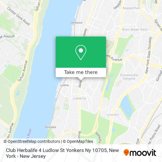 Mapa de Club Herbalife 4 Ludlow St Yonkers Ny 10705
