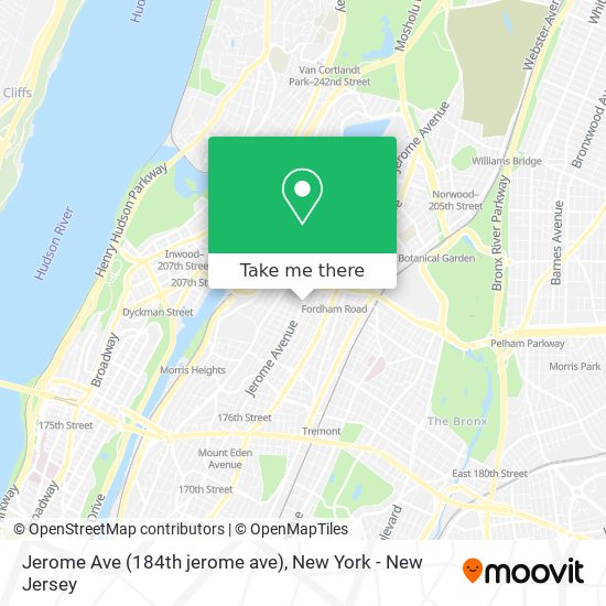 Mapa de Jerome Ave (184th jerome ave)