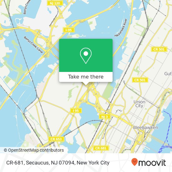 Mapa de CR-681, Secaucus, NJ 07094