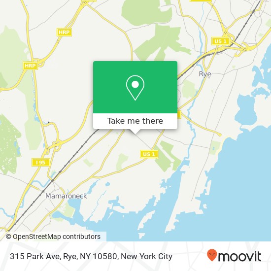 Mapa de 315 Park Ave, Rye, NY 10580