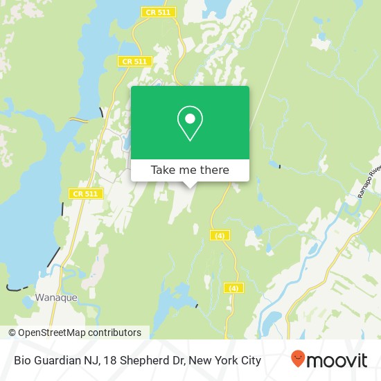 Mapa de Bio Guardian NJ, 18 Shepherd Dr