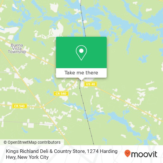 Mapa de Kings Richland Deli & Country Store, 1274 Harding Hwy