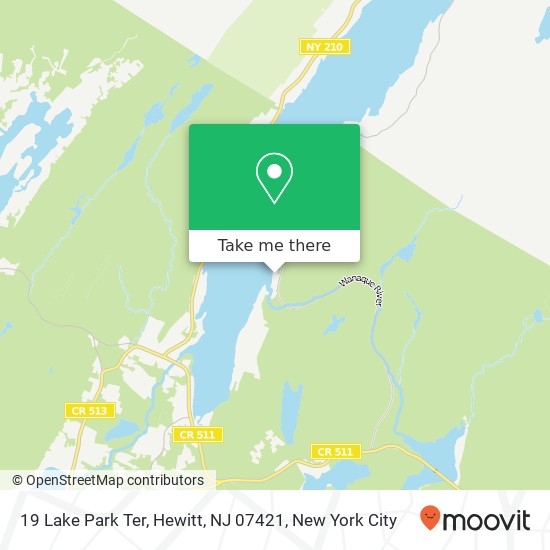 Mapa de 19 Lake Park Ter, Hewitt, NJ 07421