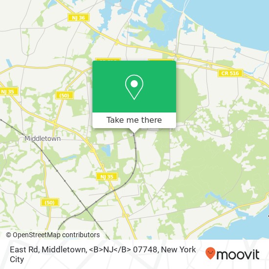 East Rd, Middletown, <B>NJ< / B> 07748 map