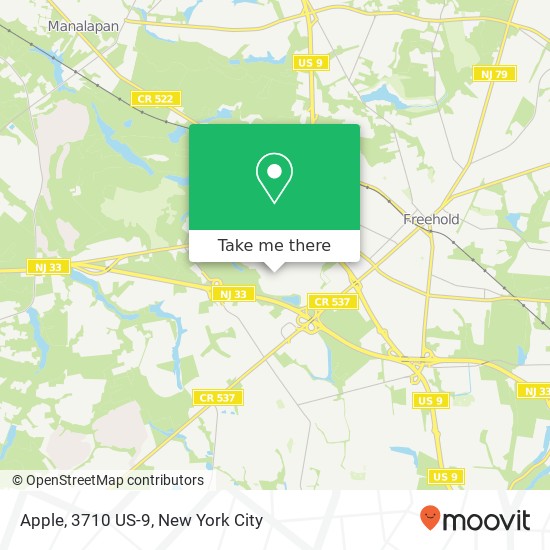 Apple, 3710 US-9 map