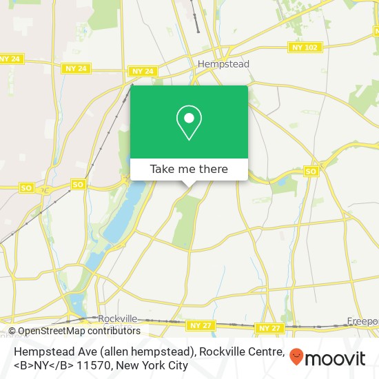 Hempstead Ave (allen hempstead), Rockville Centre, <B>NY< / B> 11570 map