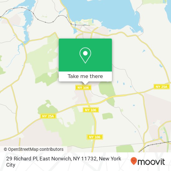 Mapa de 29 Richard Pl, East Norwich, NY 11732
