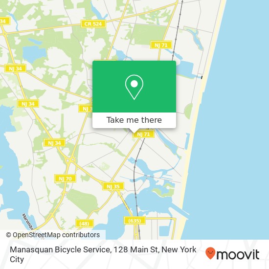 Manasquan Bicycle Service, 128 Main St map