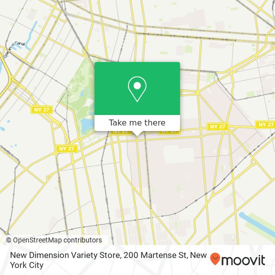 Mapa de New Dimension Variety Store, 200 Martense St