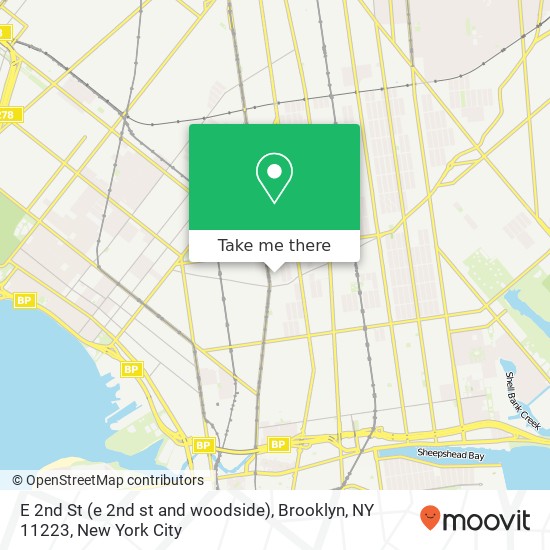 E 2nd St (e 2nd st and woodside), Brooklyn, NY 11223 map